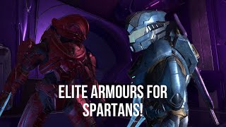 New Elite armours for Spartans Closest thing to playable Elites MinorMajorUltra  Halo Infinite [upl. by Assirhc]