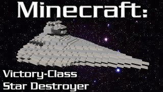 Minecraft Star Wars Star Destroyer Tutorial VictoryClass 120th Scale [upl. by Hsak]