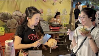 Beautiful Street Food Night Market Tour amp Virtual Walk Cambodia [upl. by Ress]