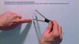 Tutorial Parallele konstruieren durch einen Punkt [upl. by Edecrem]