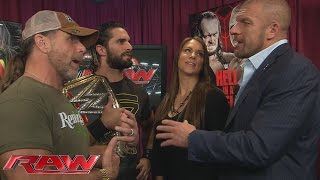 Shawn Michaels reveals Dean Ambrose and Roman Reigns partner against The Wyatt Family Raw October [upl. by Naro]