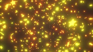 Spinning Bright Glowing Yellow 3D Dizzy Stars Flying Fast At Camera 4K VJ Loop Motion Background [upl. by Fineberg]