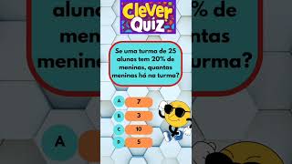 Quiz de Matemática  Porcentagem quiz porcentagemshortvideos [upl. by Fayina459]