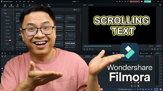 Filmora 13 Scrolling Text Effect Tutorial For Beginners [upl. by Karalynn]