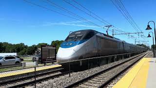 Acela Express 2039 going past Mansfield Station [upl. by Oiruam934]