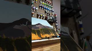 Finishing a Painting  Lone Peak Big Sky Montana landscapepainting landscapeart acrylicpainting [upl. by Bibbye168]