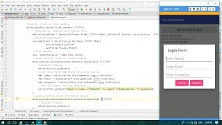 AlertDialog with custom layout Kotlin  Android Studio Tutorial [upl. by Eimma615]