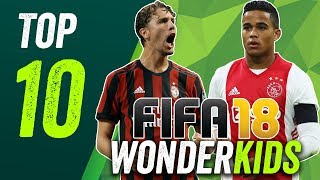 FIFA 18 The top 10 best hidden wonderkids under 10 million [upl. by Atnwahs]