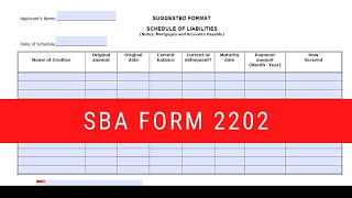 How To Complete SBA Form 2202  Quick amp Easy [upl. by Ardnaskela799]