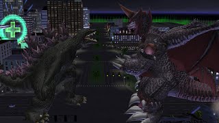 Godzilla Destroy All Monsters Melee Godzilla 2000 VS Destoroyah Hard GCN [upl. by Iruyas]