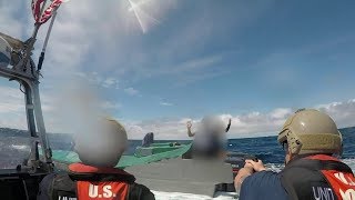 Coast Guard Boarding Teams Stop LowProfile Vessel in The Eastern Pacific Ocean [upl. by Greenwood94]