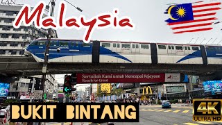 Bukit Bintang Kuala Lumpur  City Life in Malaysia  Walk Tour 2024  4k HD [upl. by Forrester]