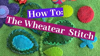 The Wheatear Stitch a Left Handed Embroidery Stitches Tutorial [upl. by Nosredna]