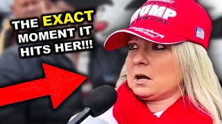 Trump Supporter GLITCHES When She Learns Trump LIED [upl. by Lanrev200]