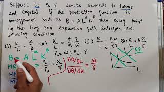 equation for long run expansion path of Cobb Douglas production function [upl. by Bidle]