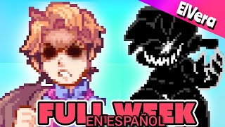 FAN DUB ESP EVIL BF vs Corrupted SENPAI FULL WEEK  Friday Night Funkin CORRUPTION ALL SONGS [upl. by Arne]