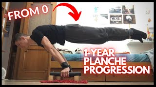 INCREDIBLE 1YEAR PLANCHE PROGRESSION  From zero to full planche [upl. by Libenson]