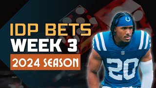 Week 3 Tackle  Sack Prop Bets  2024 NFL Season [upl. by Nhoj]