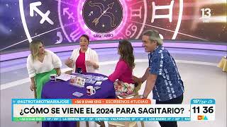 Predicciones 2024 para Libra Escorpión y Sagitario  Tu Día  Canal 13 [upl. by Aicilyhp]