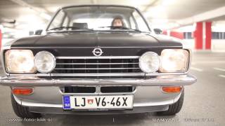 Opel Kadett C 1974  garage drive and drift filmed with Samyang Lens [upl. by Zilada781]