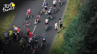 Accident delays riders during Tour de Frances Stage 12  Cycling on NBC Sports [upl. by Ayamahs]