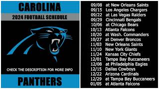 2024 Carolina Panthers Football Schedule [upl. by Areek]