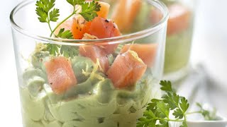 Recette  Verrine avocat saumon [upl. by Goodill]