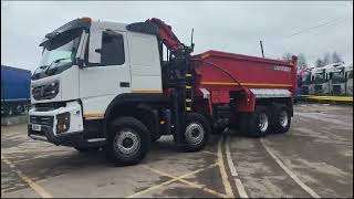 Volvo FM 410 8x4 Steel Tipper Grab NJ11 ARX  Law Trucks [upl. by Loredo]