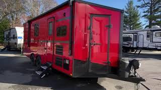 2021 Stealth Nomad Victory Red 22FK Toy Hauler Travel Trailer Tour  Tri State RV Anna IL [upl. by Dnomaid]