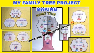 Family Tree School Project  How to Make Family Tree  Family Tree Model  Family Tree Project Idea [upl. by Boor]