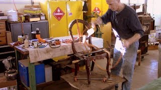 Carving and Coloring an Antique Victorian Chair  Thomas Johnson Antique Furniture Restoration [upl. by Nnahsal19]