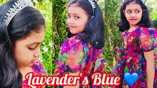 My First English Song  Lavenders Blue Dilly Dilly💙  Dhwani Hemanth  Cinderella Movie [upl. by Annoled120]