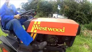 Westwood Diesel Rideon Mower  Drive belt change and broken exhaust bolt repair [upl. by Ysteb]