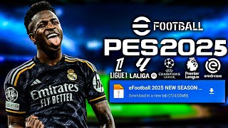 NEW EFOOTBALL 2025 PPSSPP CAMERA PS5 NEW KITS 2425 REAL FACES amp LATEST TRANSFERS [upl. by Bellanca]