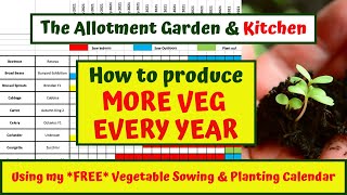 18 HOW A VEGETABLE CALENDAR CAN HELP YOU TO GROW MORE EVERY YEAR  Plus FREE Editable Calendar [upl. by Jessabell]