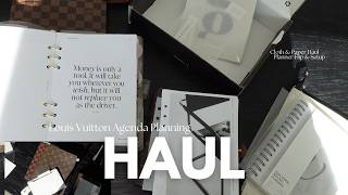 LOUIS VUITTON AGENDA PLANNER SETUP  WHATS IN MY CLOTH AND PAPER BAG  AESTHETICS  PLANNER FLIP [upl. by Otsedom71]