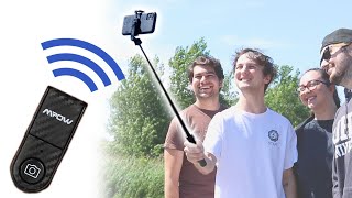 Selfie Stick Tripod with Bluetooth Remote Shutter Button [upl. by Adnorahs]