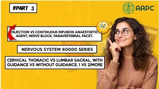 Part 3  Nerve Block Epidural InjectionInfusion Spinal Nerve Block 60000 Series  Medical Coding [upl. by Bowerman935]