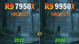 Ryzen 9 9950X vs Ryzen 9 7950X  How Much Performance Difference [upl. by Barcot]