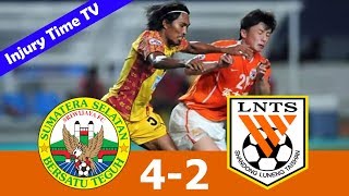 Sriwijaya FC 42 Shandong Luneng  All Goals amp Highlights English Commentary  AFC Champions League [upl. by Ahsimal]