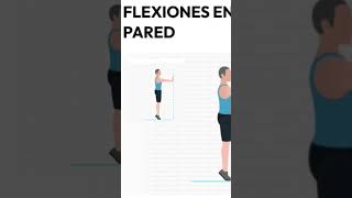 Flexiones en la pared 🏋️💪 ejercicioencasa [upl. by Ulda]