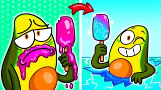 123 GO FOOD HACKS  Colorful Ice Cream Challenge  How to Sneak Food Into Hospital [upl. by Alfonzo691]