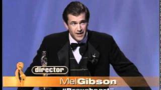 Mel Gibson ‪winning the Oscar® for Directing [upl. by Lavina]