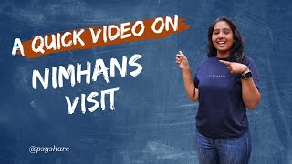 NIMHANS കാണാൻ പോകാം A quick video psychology nimhans clinicalpsychology travel [upl. by Gladstone183]