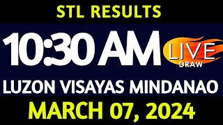 Stl Result Today 1030 am draw March 07 2024 Thursday Luzon Visayas and Mindanao Area [upl. by Eunice984]