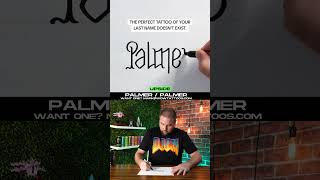 Ep 1258 👍 Palmer ❤️ Last Name Ambigram Tattoo Idea By Mr Upsidedown [upl. by Etep]