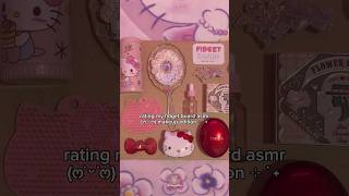 rating my fidget board asmr makeup edition🩷💄diyfidgetasmrfypfidgetboardkawaiisanriomakeup [upl. by Honebein]