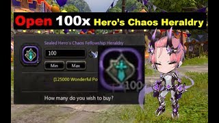 Open 100 x Heros Chaos Fellowship Heraldry  SpeedColie  【Dragon Nest SEA】 [upl. by Rednasxela134]