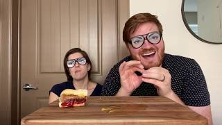 ASMR Sausages And Hash Browns Mukbang Married Couple [upl. by Grannia339]