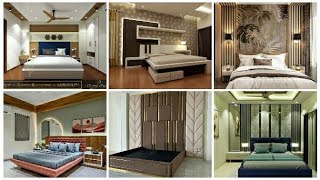 Top 35 Modern Bed back wall designmodern bedroom design ideasBed back wall interior design [upl. by Asyen]